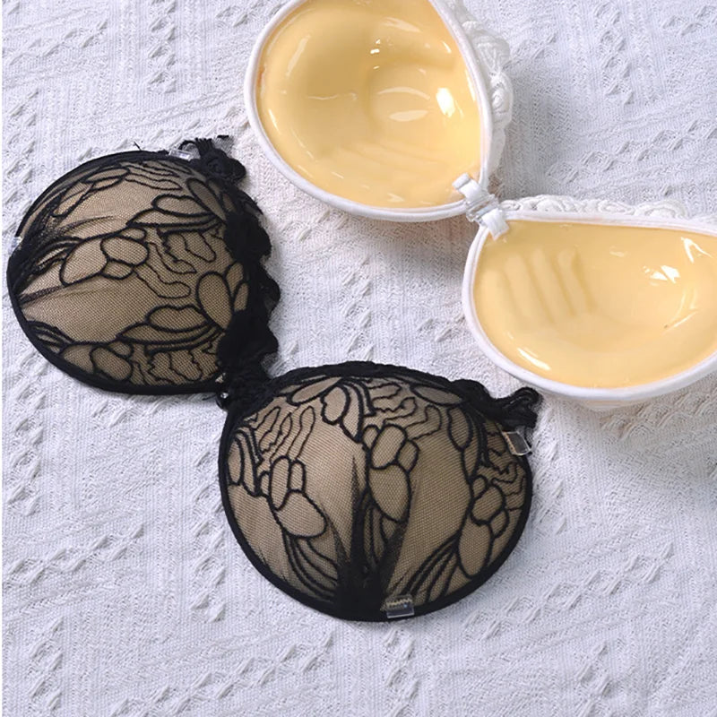 3CM Thick Lace Silicone Bra Invisible Self Adhesive Waterproof Tape Push-Up Anti-Slip Breast Lift Pasties Silico Nipple Stickers
