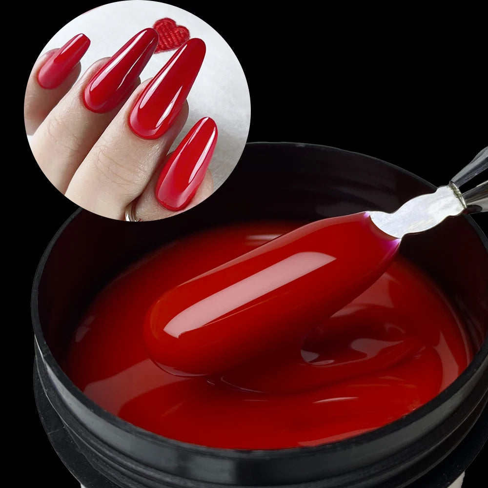 Jillnails Hema TPO Free Natural Yellow Nude Builder Nail Gel 100g/50g 100ml for Nail Extension Sculpting