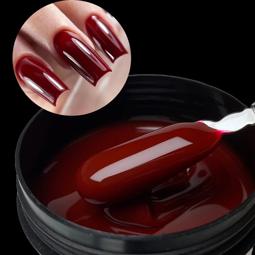 Jillnails Hema TPO Free Natural Yellow Nude Builder Nail Gel 100g/50g 100ml for Nail Extension Sculpting