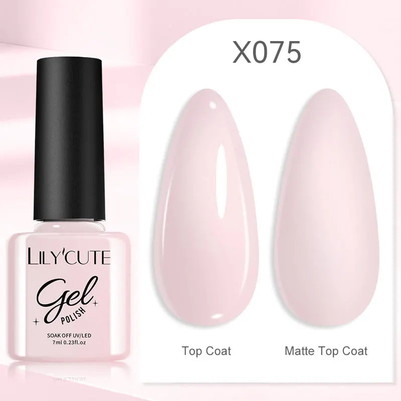 LILYCUTE Spring Summer 7ml Nail Gel Polish Long Lasting 125 Colors Soak Off UV Gel For Women French DIY Nail Art Supply