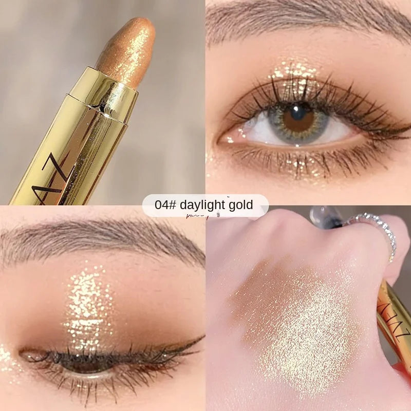 Long-lasting Waterproof Double-Headed Shimmer Eyeshadow Stick/Double-ended Metallic Eyeshadow