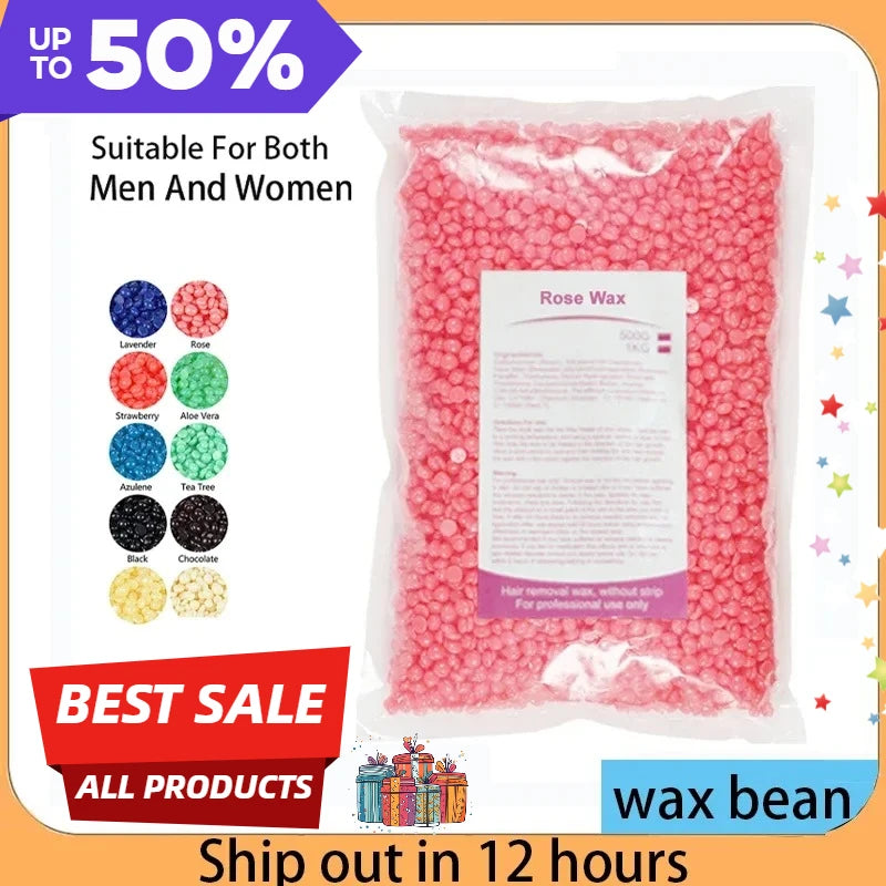 Wax Beans Hot Film Painless Waxing Beads Depilatory Hard Wax Beans Heating Wax Machine Bikini Face Body Hair Removal 500g/1000g