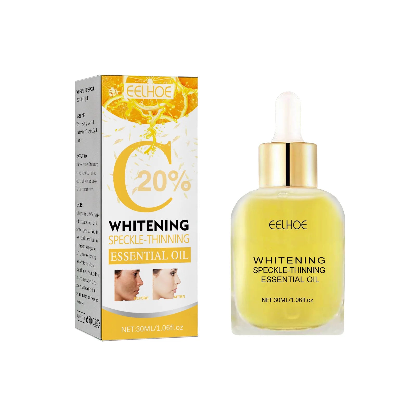 EELHOE Vitamin C Whitening Serum Face Freckle Remover Fade Dark Spot Pigment Melanin Corrector Brightening Skin Whitening Serum