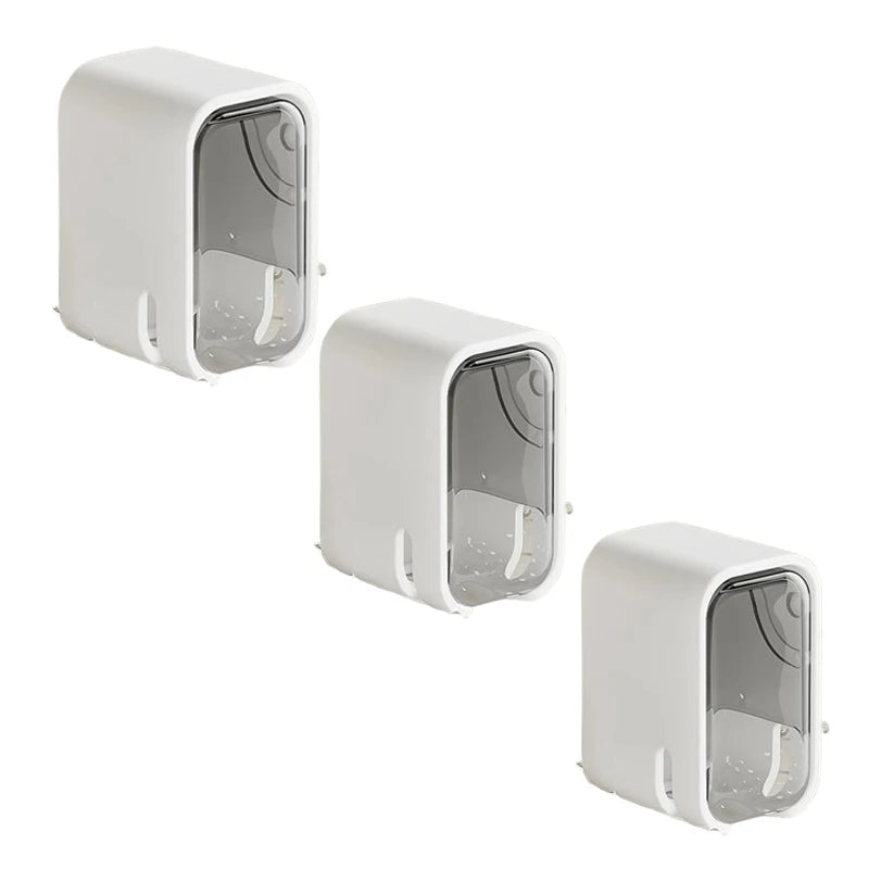 2/3/4PCS Toothbrush Holder Wall-mounted Punch-free Toothbrush Rack Dustproof Bathroom Electric Toothbrush Organizer