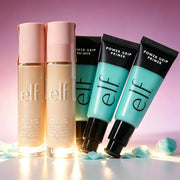Elf Halo Glow Foundation & Power Grip Primer Hydrating Base Natural Luminous Makeup Base for All Skin Types Daily Cosmetic Uses