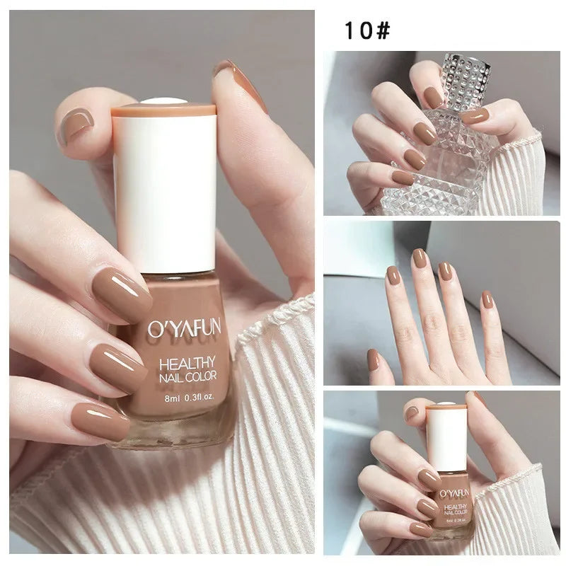 Matte Waterproof No-bake Nail Polish Nail Art Tearable Quick Dry Normal Without Lamp Nail Polish Glitter Sequins UV Varnish