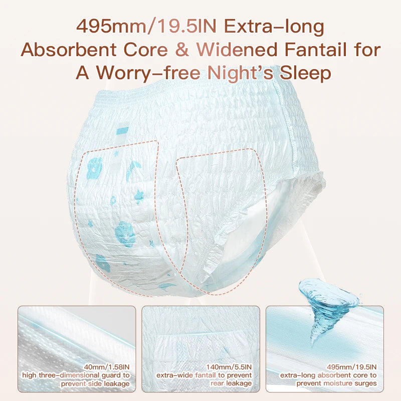 5Pcs Pure Cotton Sanitary Napkins, Night-Time Pants-Type Sanitary Napkins, For Women During Menstruation, Dry And Breathable
