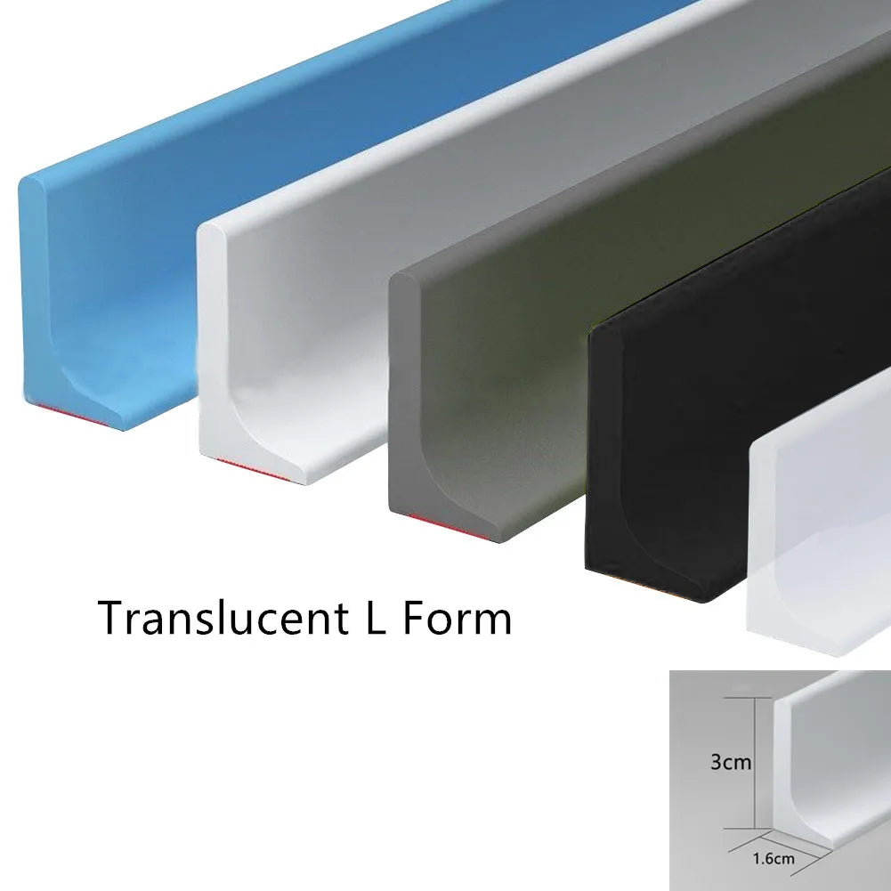 1-3M Water Shower Dam Bathroom Water Stopper Silicone Retaining Strip Flood Barrier Dry And Wet Separation Blocker