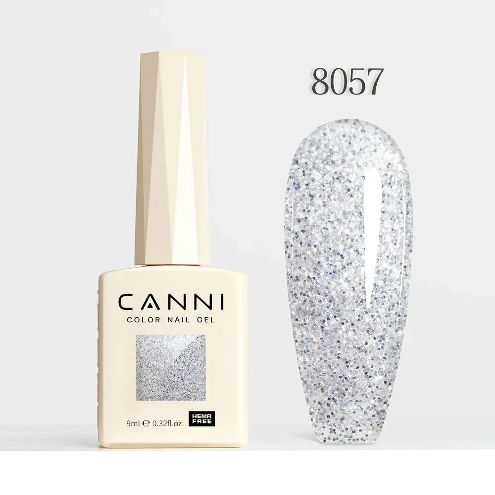 CANNI HEMA FREE TPO FREE 9ml Glitter Silver Cat Magnetic Gel Nail Polish Galaxy Diamond Full Coverage Pigmented Gel for Nail