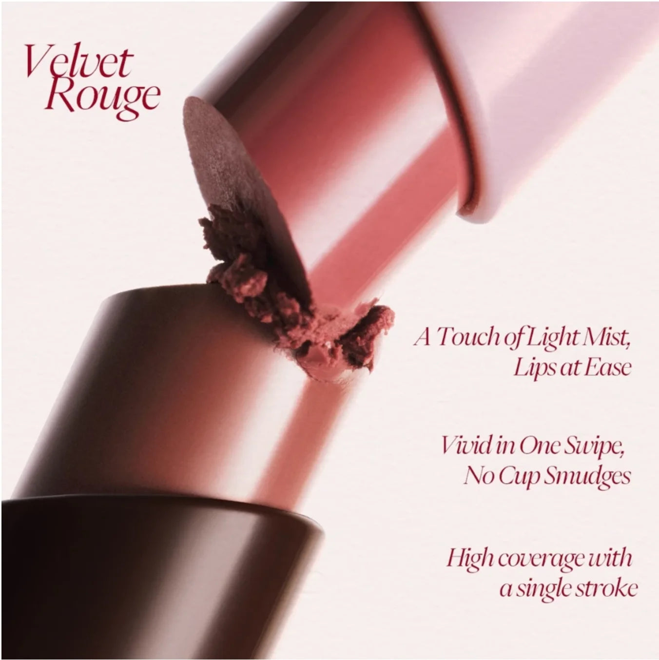 JOOCYEE Lipstick Velvet Matte Smooth Light Non-Stick Cup Non-Fading Low-Saturation Longlasting High-Coverage Lip Makeup 3g