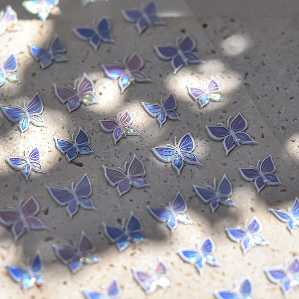5D Jelly Flower Nail Stickers Delicate Petal Blossom Shiny Like Translucent Floral Self Adhesive Decoration Manicure Decal DIY