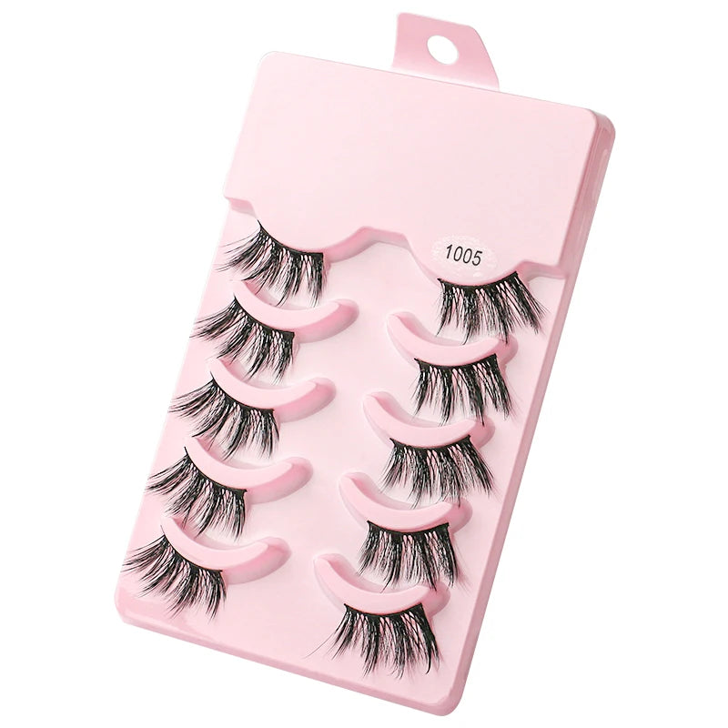 3/5 Pairs 3D Faux Mink Hair Soft Eyelashes Natural Thick Long False Eyelashes Dramatic Fake Lashes Handmade Eyelashes Faux Cils