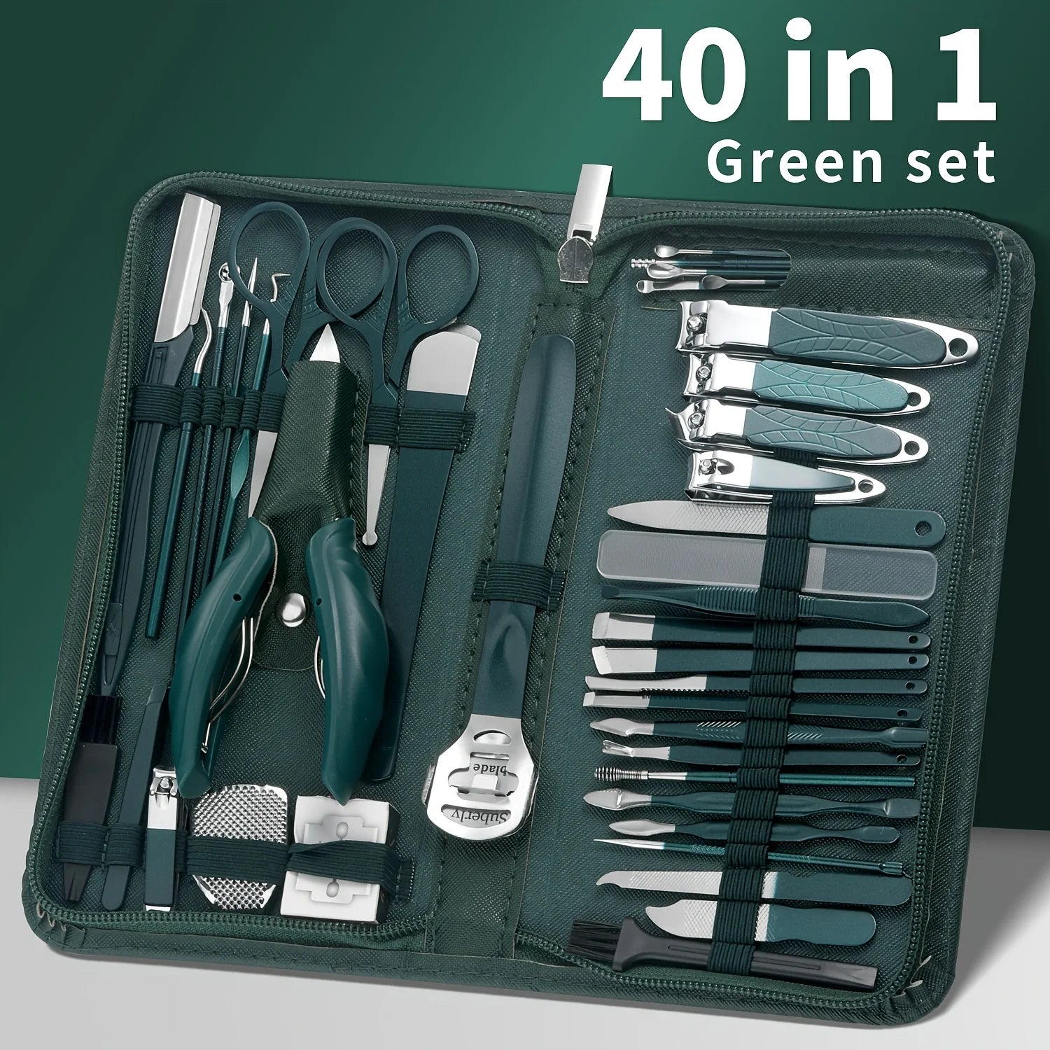 9/40Piece in 1 Manicure Set Pedicure Tools Set Nail Grooming Kit for Women Mens,  Nail Manicure Kit Foot Hand Care Kit