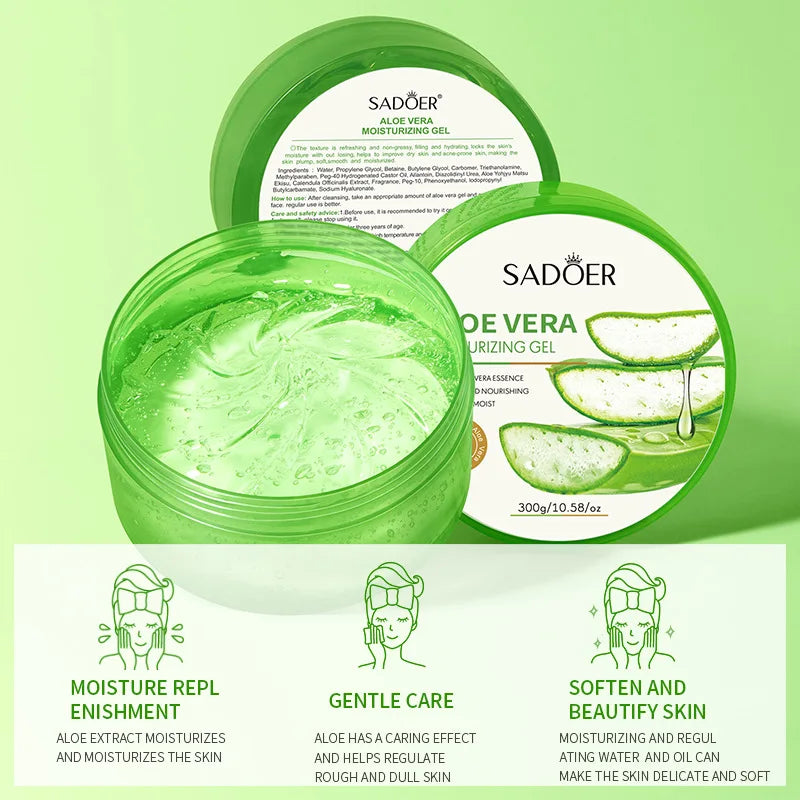 300g Aloe Gel Gel Moisturizing Facial Brightening Skin Care Product