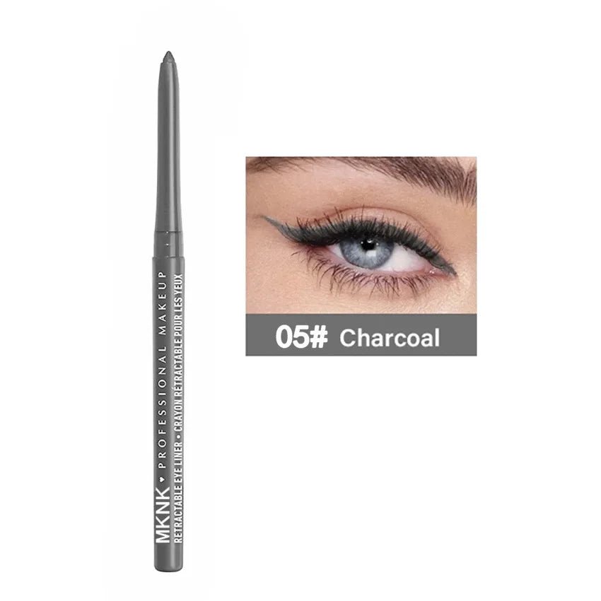 Auto Rotating Eyeliner Gel Pencil &Lip Liner,Easy to Color High Pigment Eye Makeup Pen,Waterproof Long Smudge Resistant Cosmetic