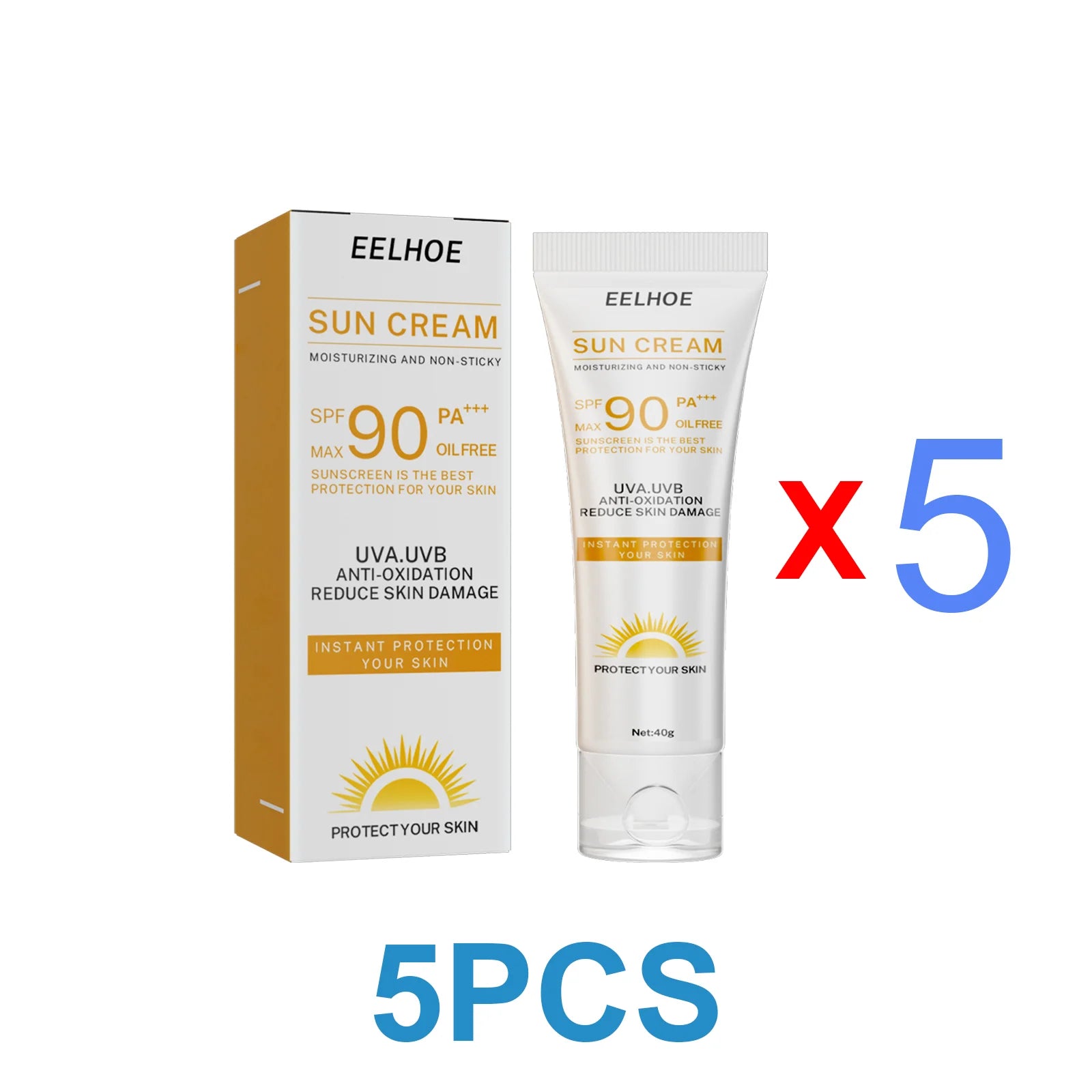 Facial Cream Sunscreen SPF 90 Brighten Sun Cream For Face Body Oil Control Moisturizer Daily Sunblock Skin UV Protective Lotion