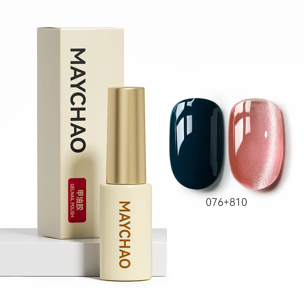 MAYCHAO 5ML Gel Nail Polish 9D Laser Diamond Glitter Cat Eye Gel Semi-Permanent Soak Off UV LED Gel Nail Manicure Tools Nail Art
