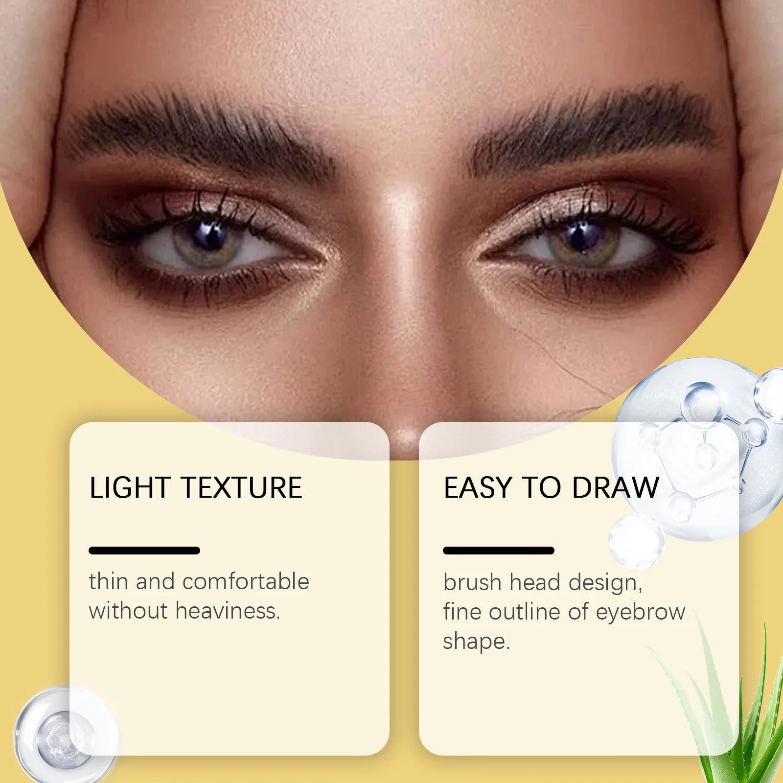 Dye Eyebrow Gel Cream Waterproof Long Lasting Highly Tinted Makeup Smoothing Brown Eye Brow Smudgeproof Natural Cosmetic Liquid