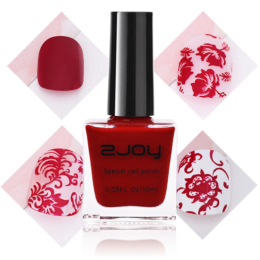 10ML Stamping Nail Polish Colorful Nail Printing UV Gel Varnish Soak Off Oil Stamp for Nails Hybrid Fast Dry Nail Polish Lacquer