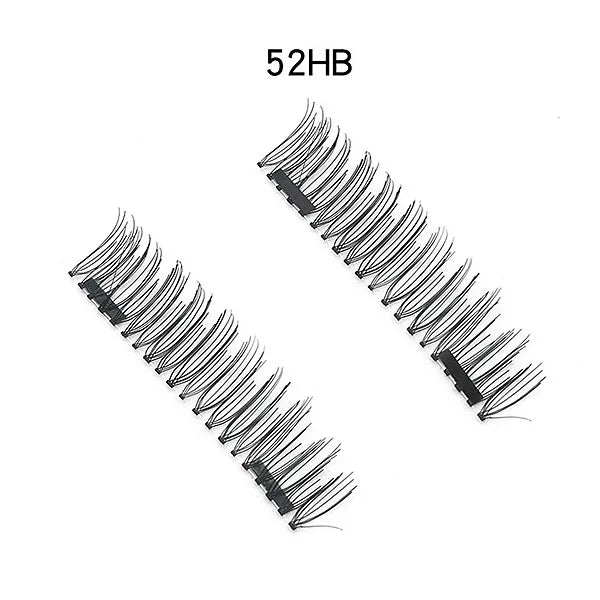 Three Magnet False Eyelashes No Trace of Glue Free 3d Magnetic Eyelashes Reuse Quick Stick Double/Four Magnetic Lashes Makeup