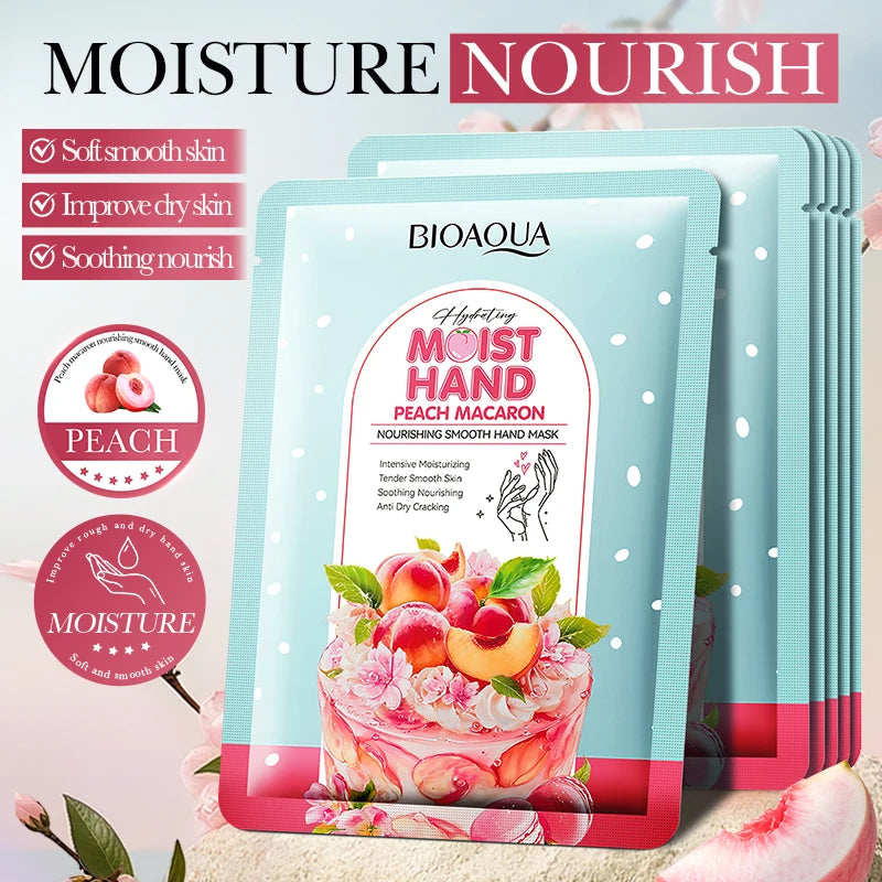 5 Pairs BIOAQUA Hand Mask Moisturizing Whitening Anit-aging Anti Wrinkles Exfoliating Hand Gloves Hands Exfoliator Skin Care
