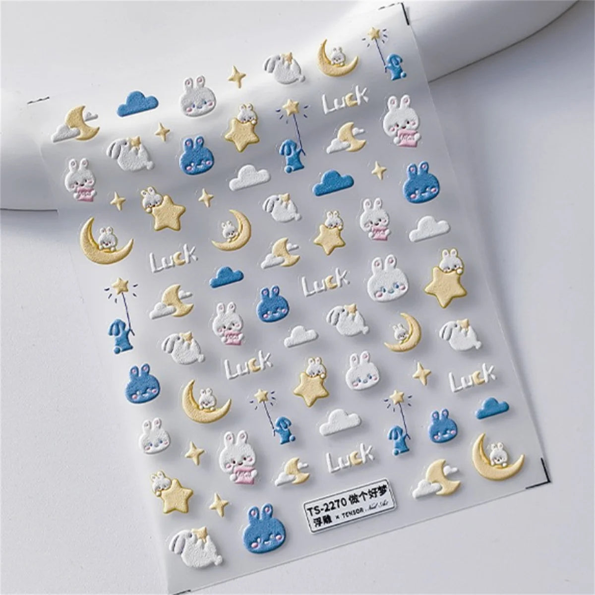1pcs 5D Japanese Kawaii Nail Art Stickers Cute Rabbit Dog Slider Nail Decorations Decals Self-Adhesive Manicure Accessories DIY