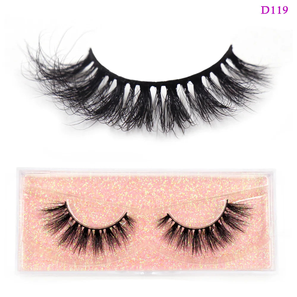 False Eyelashes 3D Mink Lashes Soft Fluffy Natural Long Fake Lashes Full Stripe False Eyelash Volume Eye Lashes for Makeup D101