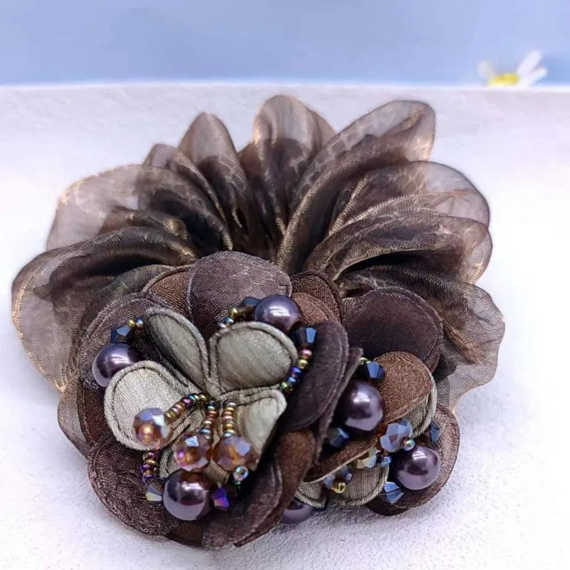 Women Lace Hair Scrunchies  Bow Hair Fantaisie Tie High Elasticity