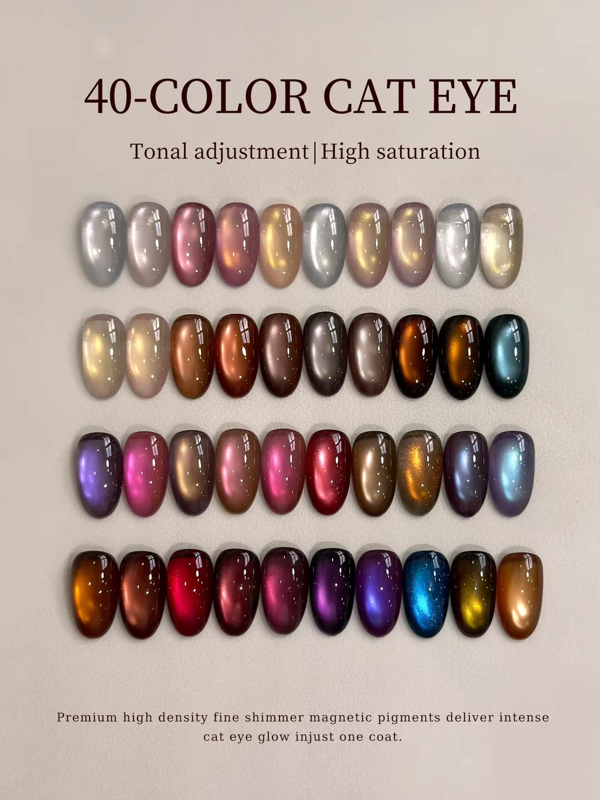 XEIJAYI 1Pc 15Ml Colorful Cat Eye Nail Gel Polish, Semi-Permanent Nail Art, Soak-Off UV LED Gel for Nail Salons & DIY Manicure