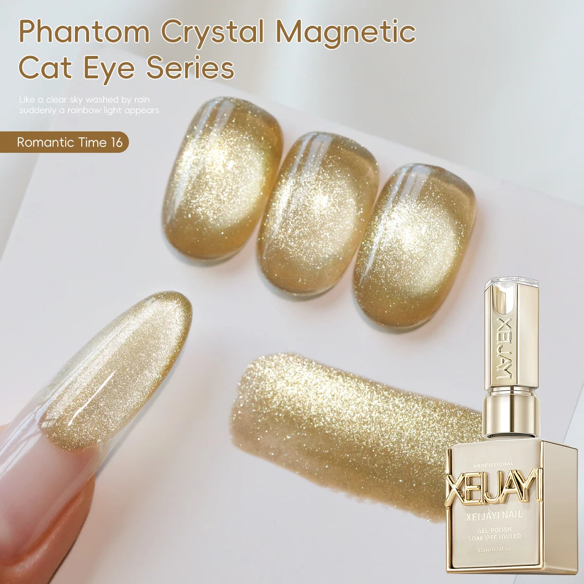 1pc Cat Eye Nail Polish Gel Set 2025 New Style Blue Pink Cat Eye Nail Art Suitable for Women's Nail Salon