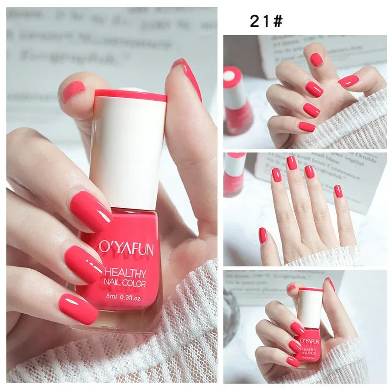 Matte Waterproof No-bake Nail Polish Nail Art Tearable Quick Dry Normal Without Lamp Nail Polish Glitter Sequins UV Varnish