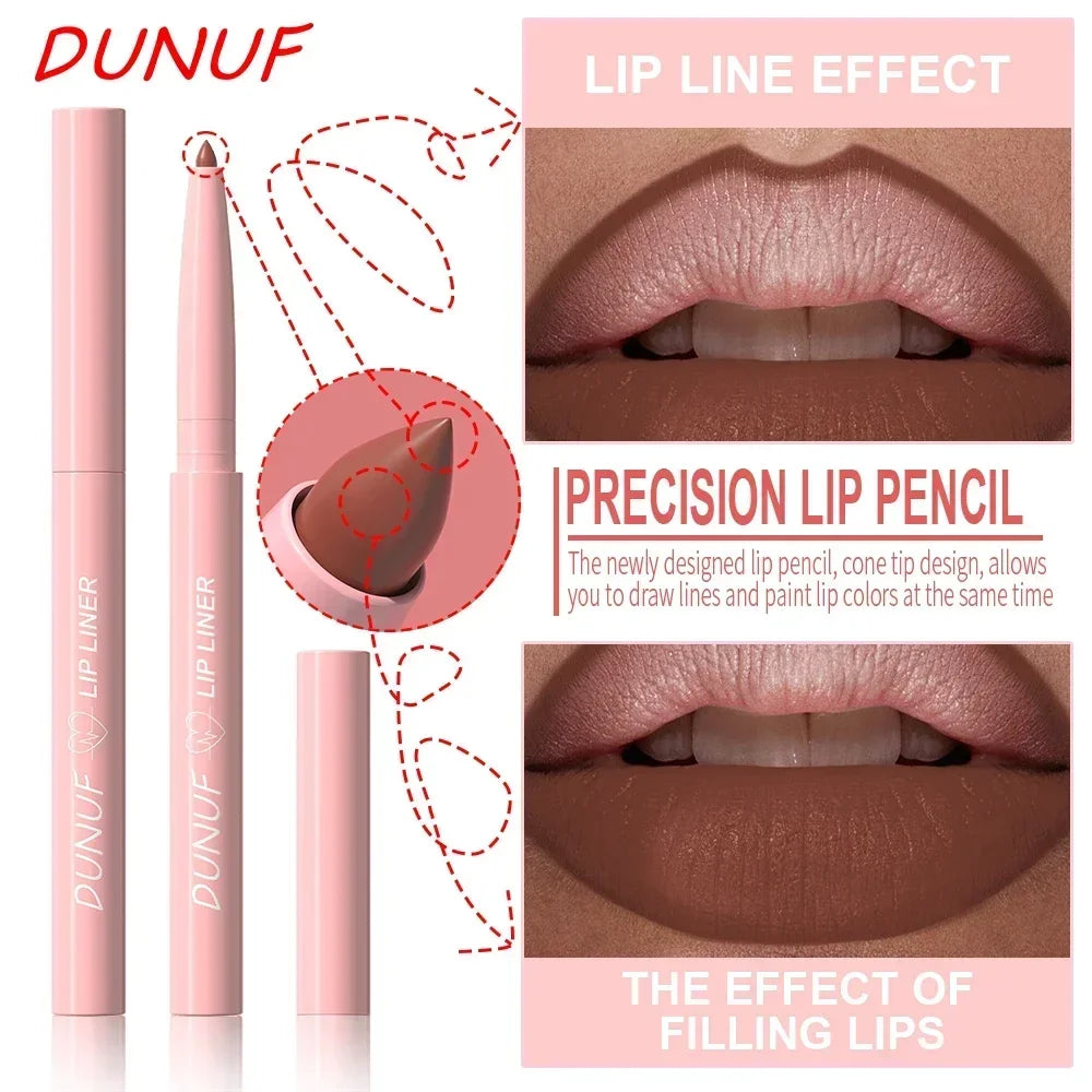 12Color Waterproof Lip Liner Pencil Dark Red Brown Lipstick Pencil Lip Outline Nude Matte Lipstick Crayon Contouring Tint Makeup
