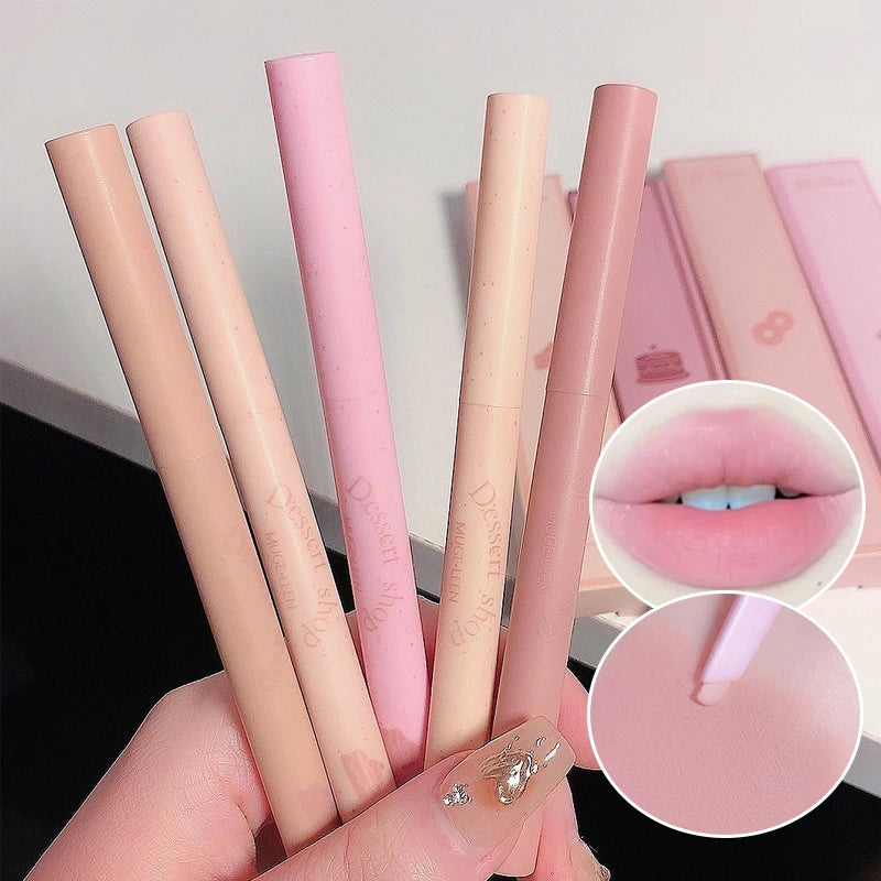 MUGE LEEN Dessert Lip Liner automatically swivel waterproof, long-laswet n wild Perfect Pout Gel Lip Liner | Comes Naturally
