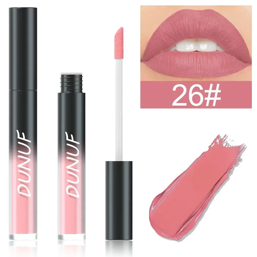32 Color Lipstick Matte Lasting Lip Gloss Moisturizing Non-stick Cup Halloween Party Purple Blue Black Highly Pigments Lip Glaze