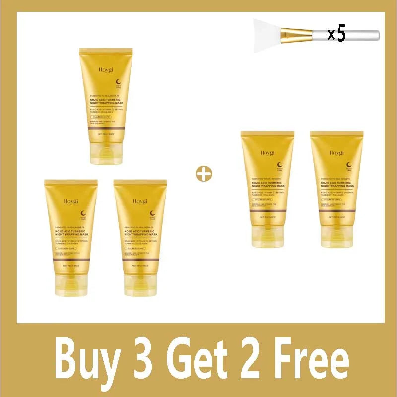 Turmeric Deep Collagen Mask Peel Off Mask Face Anti Wrinkle Lifting Korean Skin Care Masks Skin Firmnes For Nighttime Care