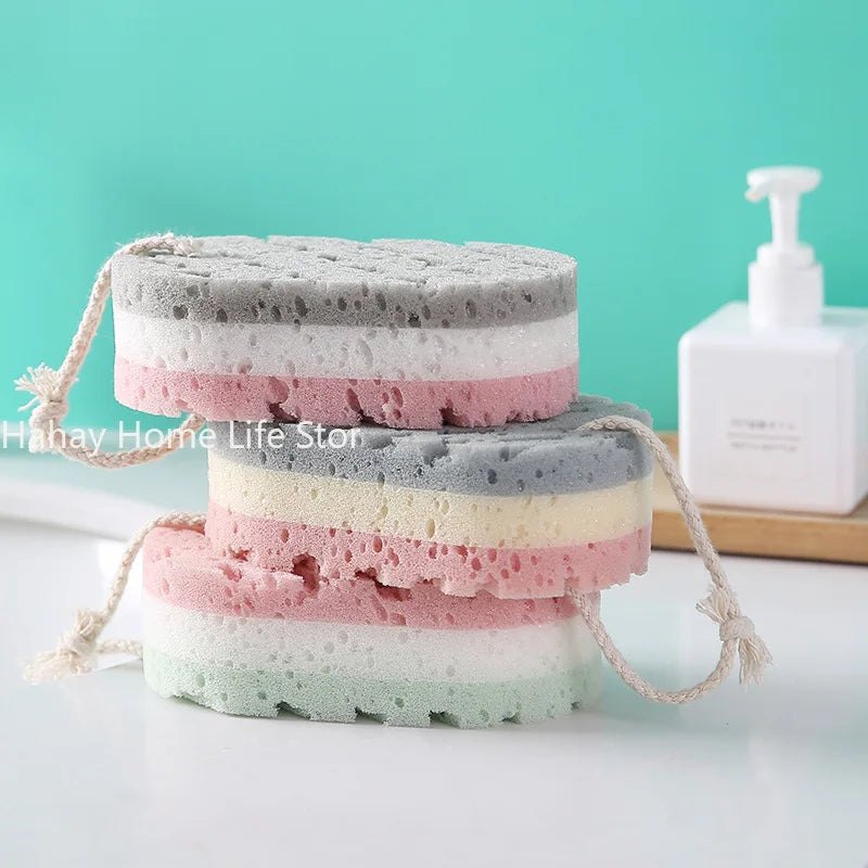 New Sponge Bath Ball Shower Rub Body Exfoliation Massage Brush Scrubber Tool Sponge Bathroom Accessory Supply Brush Home  Brush