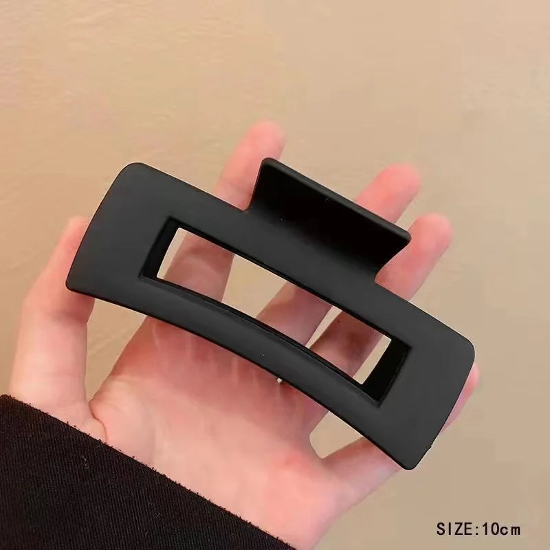 Black Series Big Hair Clip for Women Simplicity Ponytail Clip Women Fashion Shark Clip Girl Hair Clamp