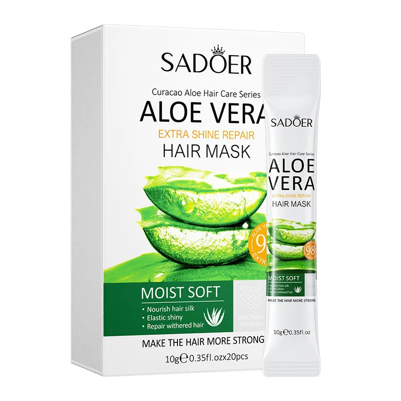 5 Seconds Fast Repairing Nourish Hair Damaged Magical Aloe Vera Hair Mask Deep Soft Smooth Straighten Frizzy Hair Hair Care Mask