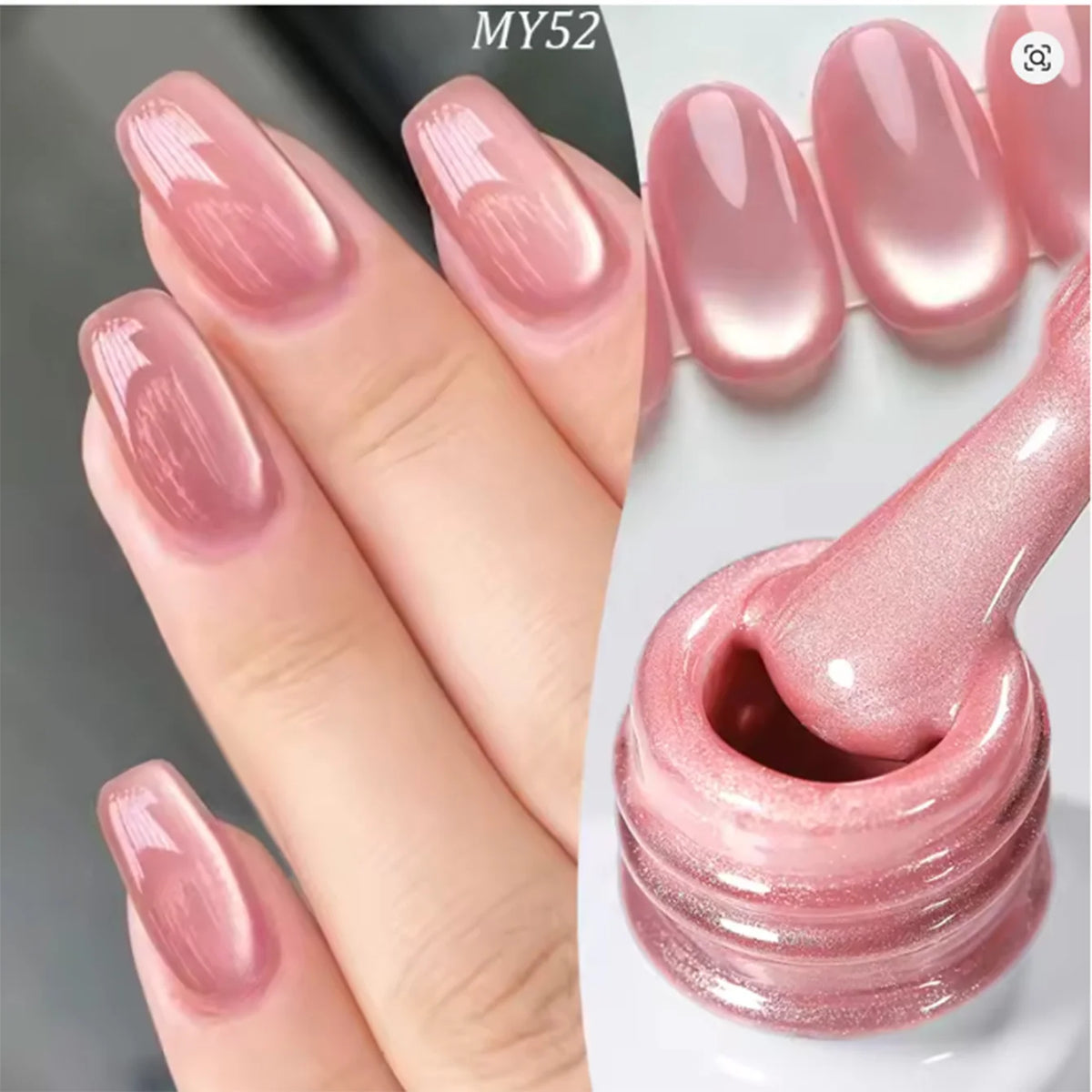WS 1-24Pcs Internet Celebrity Bestseller Lanxinghe Series Cat Eye Glue Giant Display White Glass Beads Cat Eye Gel Nail Art