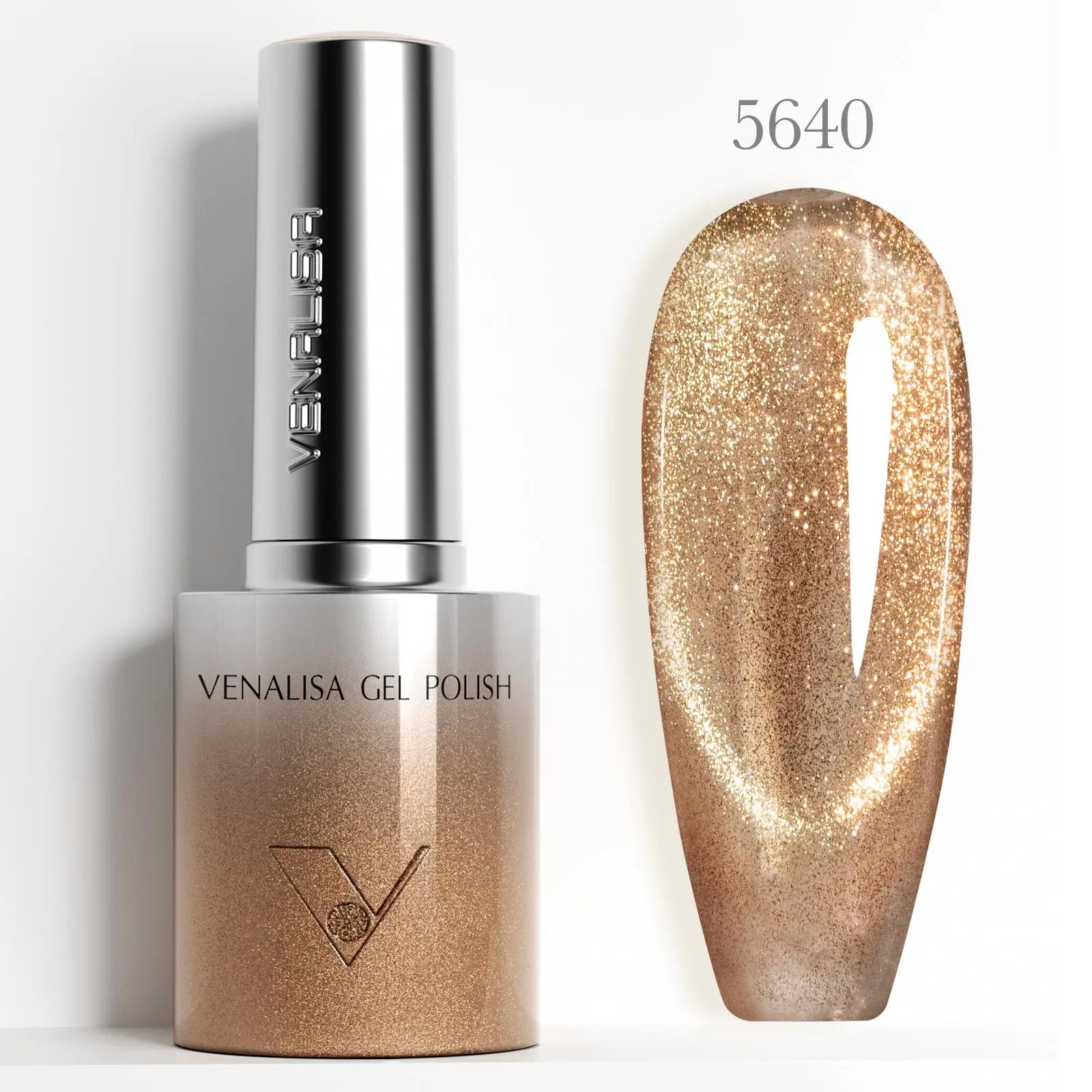 Venalisa 10ml Hema & TPO Free Ultra Cat Eye Effect Nail Gel Polish Soak Off UV LED Long Wear Sparkle Bling Gel Varnish