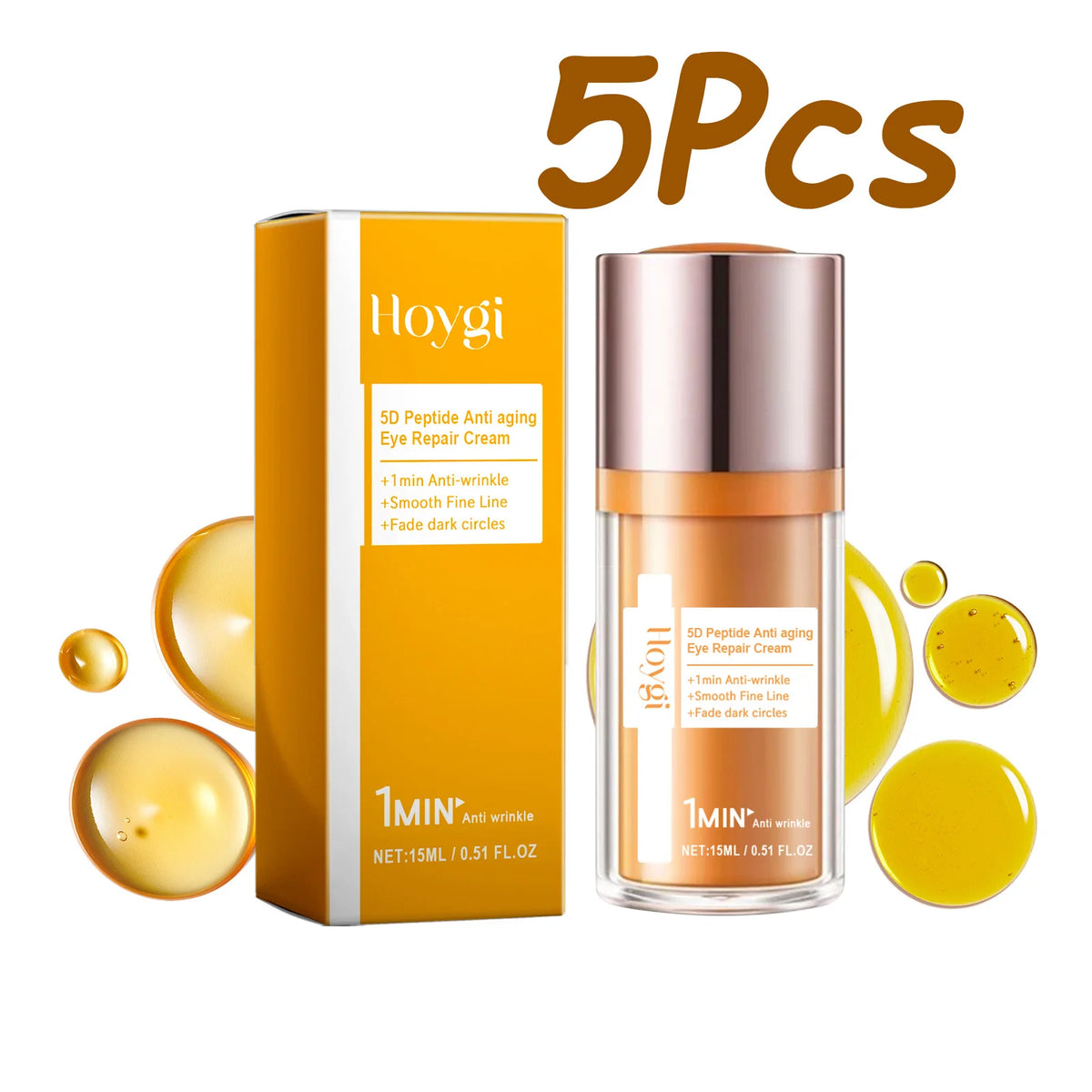 5D Peptide Anti-wrinkle Eye Cream Firming Remove Dark Circles Reduces Fine Lines Crow's Feet Smoothing Nourishing Eye Care
