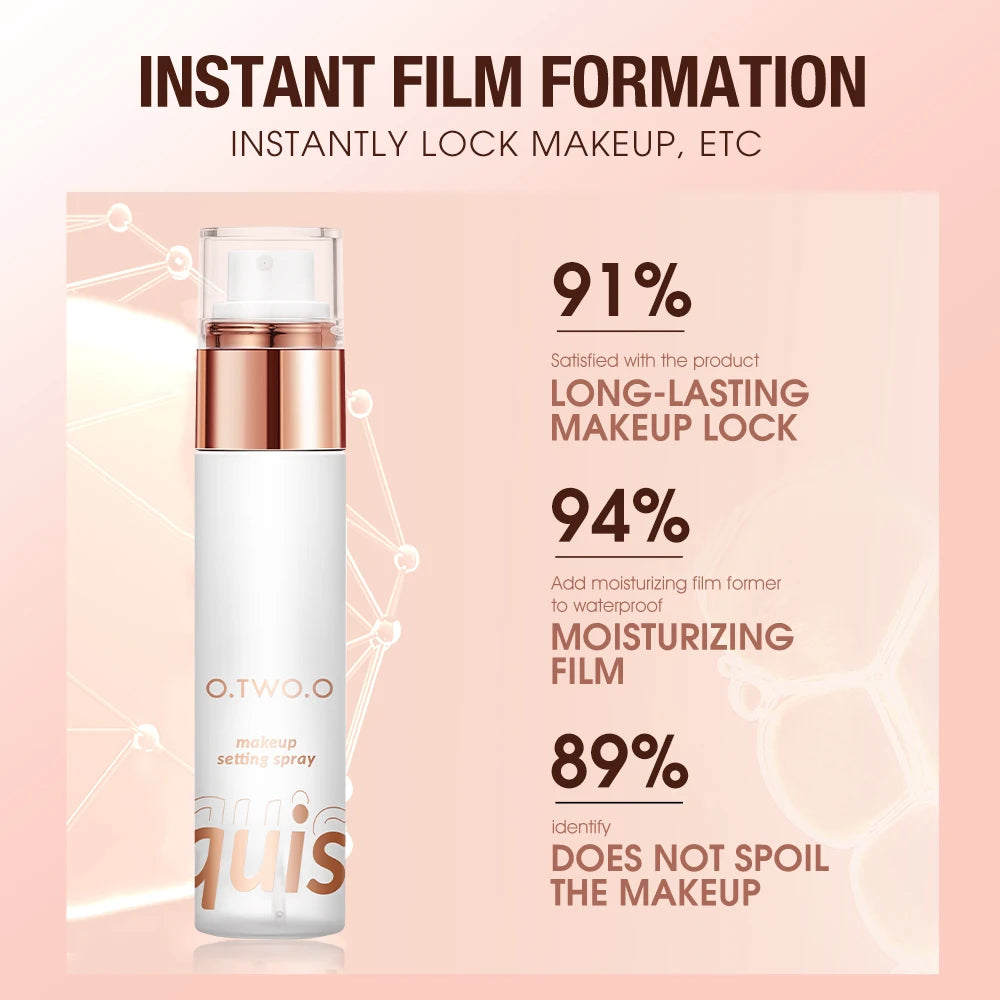 O.TWO.O Setting Spray For Makeup Hydration Long Lasting Makeup Finishing Spray Fast Dry Professional Make up Lock Setting Spray