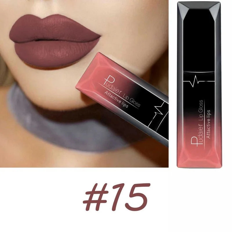 Velvet Matte Liquid Lipstick Waterproof 17 Long Lasting Colors Non Stick Cup Kissproof Smooth Soft Lip Tint for Girls