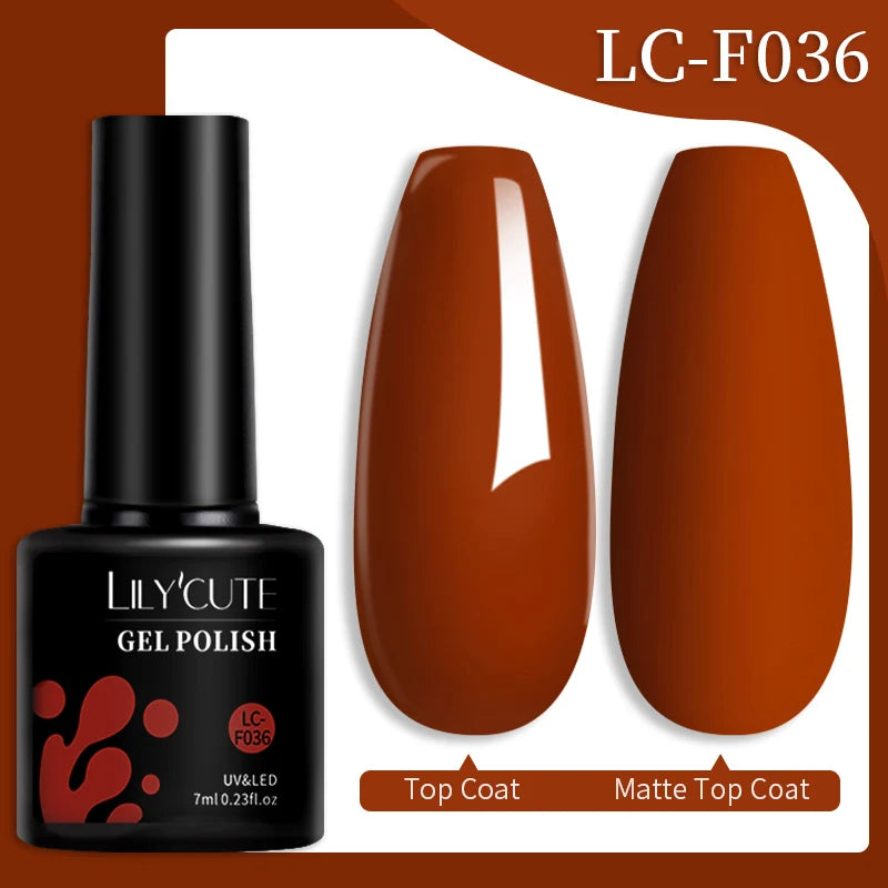 LILYCUTE 7ml Champagne Rose Gold Glitter Gel Nail Polish Colorful Sparking Long Lasting Manicure Soak Off Nails Art Gel Varnish