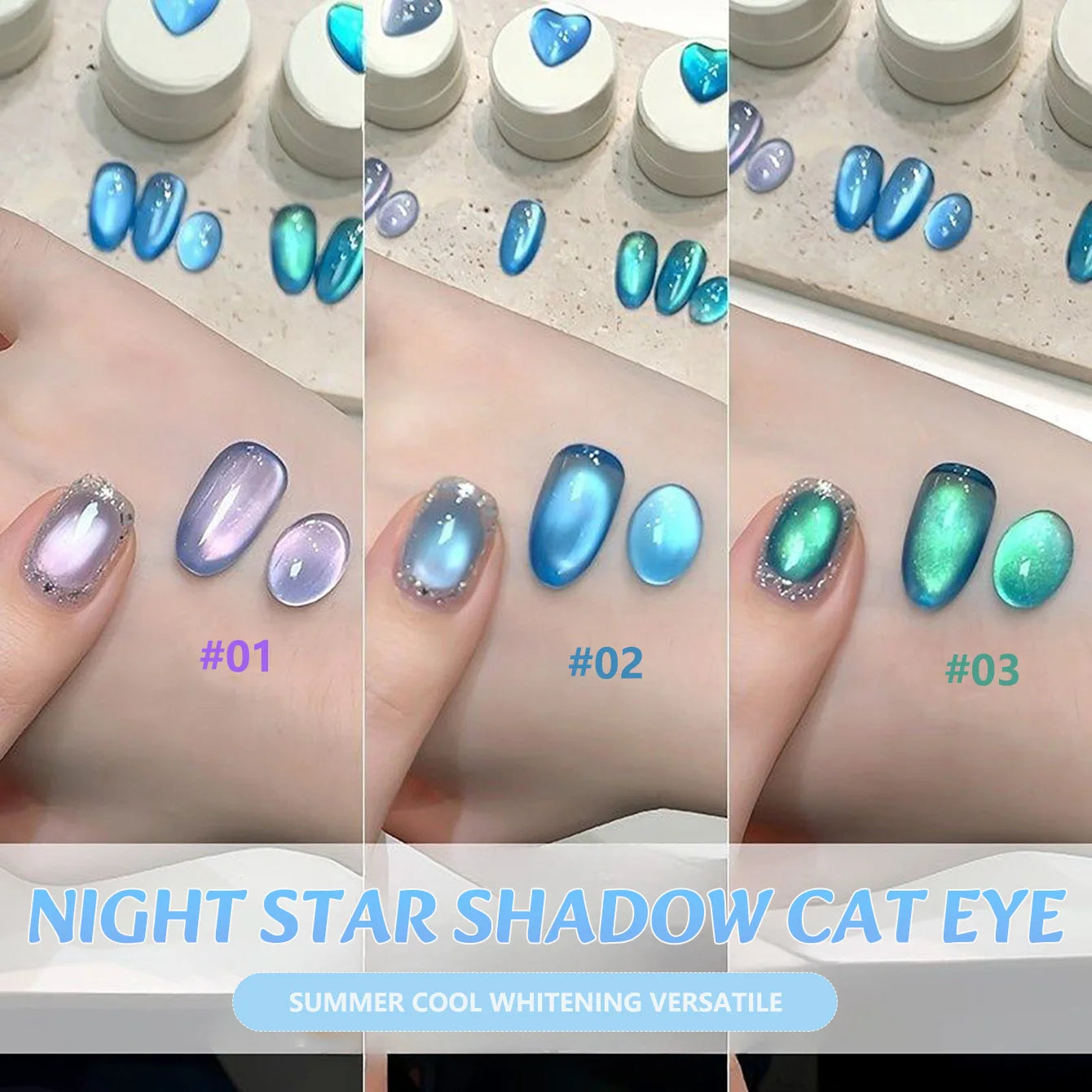 TC 10ML 2026 New Star Bamboo Cat Eye Nail Supplies Pavilion Strobe Green Glass Bead Cat Eye Magnetic Gel Polish Summer Nails
