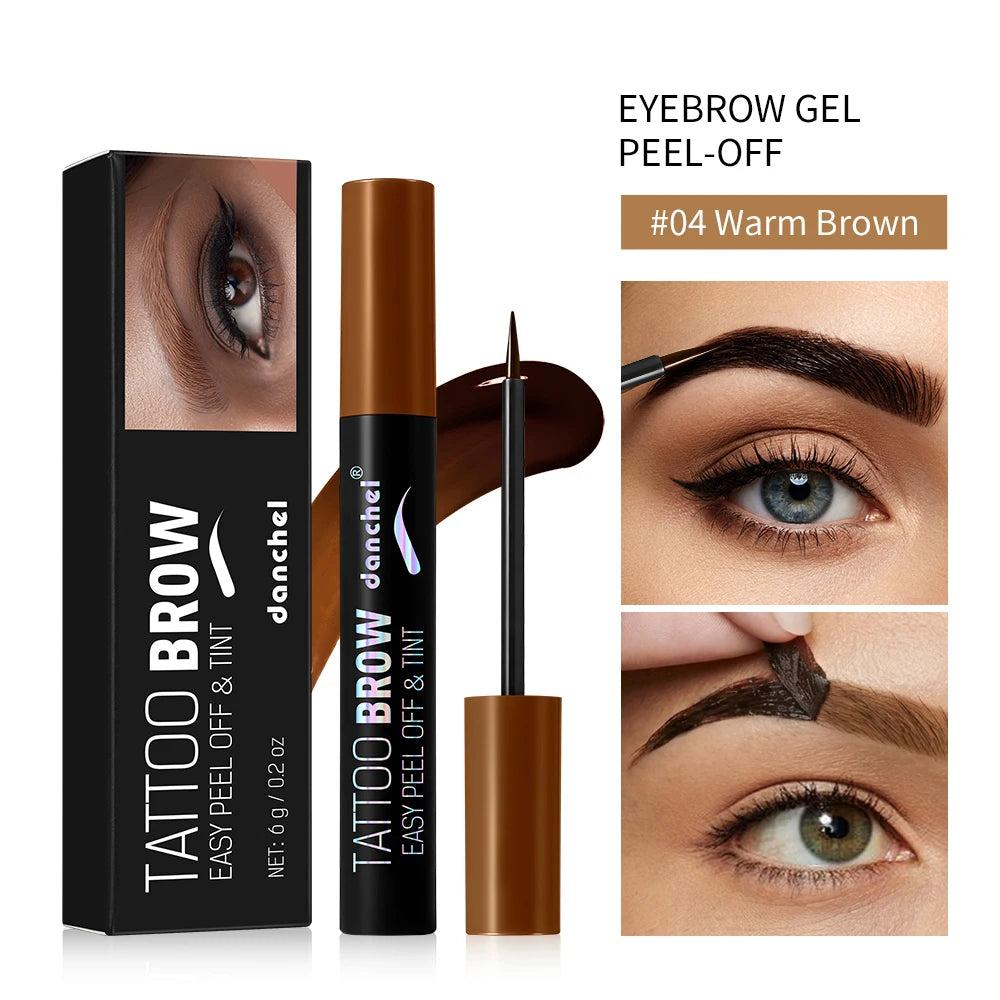 Peel Off Eyebrow Gel Tint 1PC Semi Permanent Waterproof Brow Tattoo Transfer Proof Long Lasting For Fuller Defined Brows
