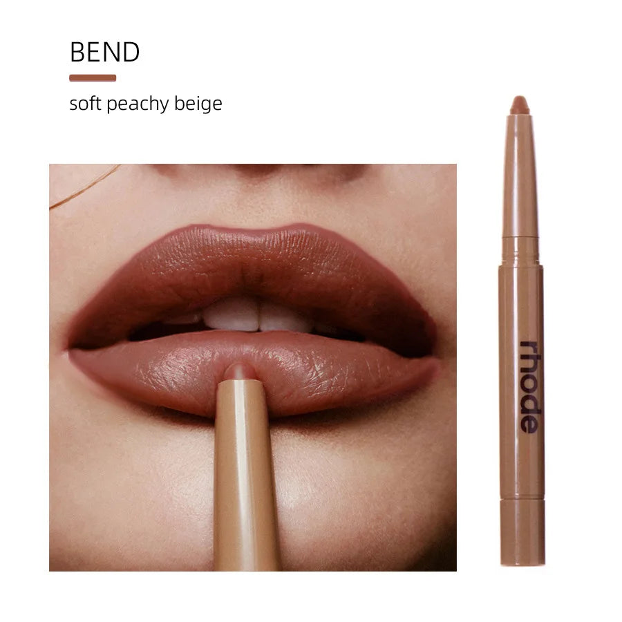 RhodeSkin Peptide Lip Shape Pen Lip Liner Long Lasting Lip Tint Pencil Pen Makeup Lipstick Powder Blusher Gloss Makeup Lipliner