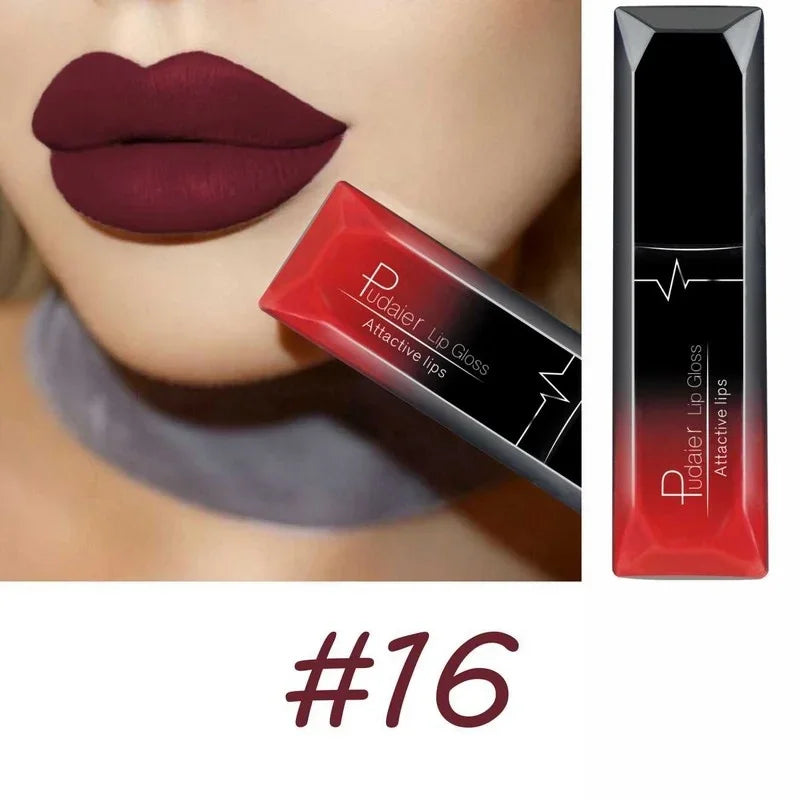 Velvet Matte Liquid Lipstick Waterproof 17 Long Lasting Colors Non Stick Cup Kissproof Smooth Soft Lip Tint for Girls