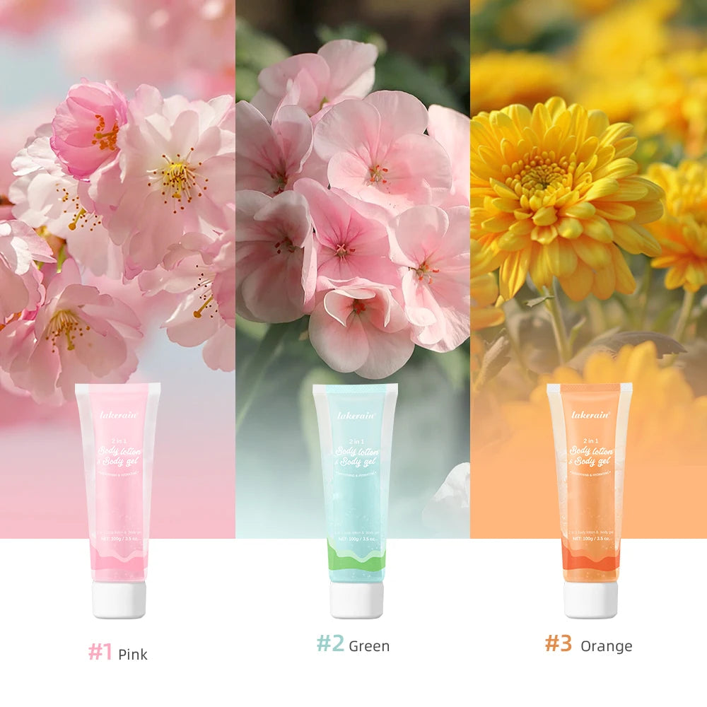 2-in-1 Body Lotion Body Gel Nature Lock Water Anti Aging Brightening Repairing Improve Skin Elasticity Double-tube Body Lotion