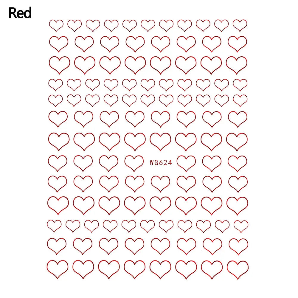 Shiny Gold Star Moon Sun Nail Stickers for Manicure Accessories Heart Feather Animals Printing Self Adhesive Nail Wrap